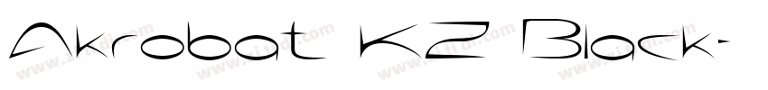 Akrobat KZ Black字体转换